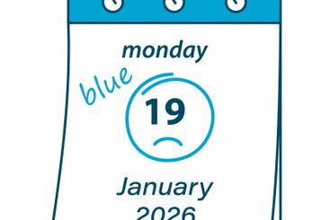 Spring bound calendar pages Monday 19 January 2026 Data...