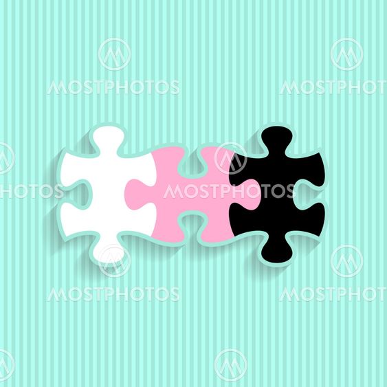Wedding invitation with puzzle pieces