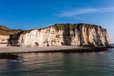 Beautiful seaside landscape of cliffs on the Normandy...
