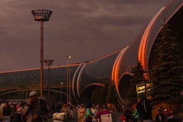 Beautiful sunset afterglow over Sleepless airport...