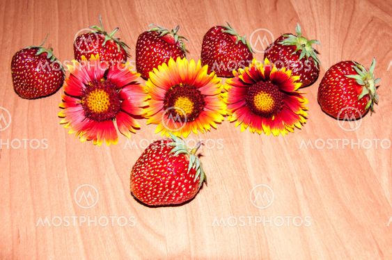 Strawberry and flower