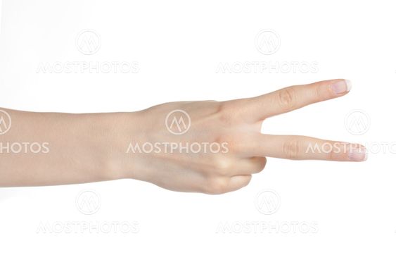 Woman hand scissors gesture