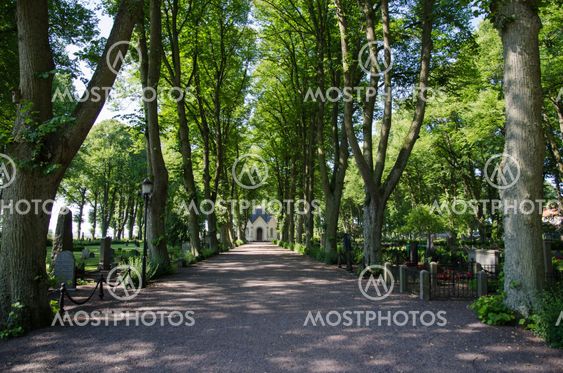 Vy från Södra Kyrkogården i Kalmar, Sverige