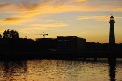 Solnedgång över Västra hamnen 