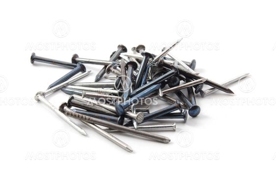 nails isolated on white