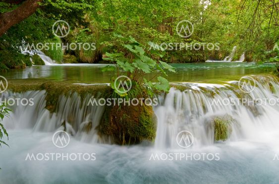 Idyllic waterfall.