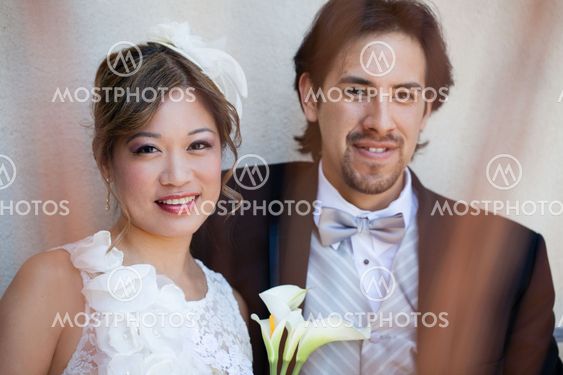 Happy smiling Bride and Groom