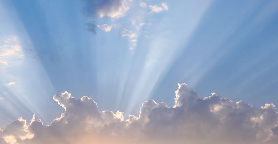 Sunset with beautiful beams