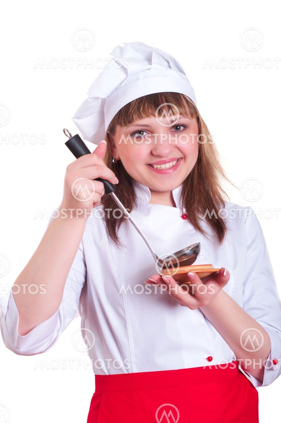 attractive woman cooking