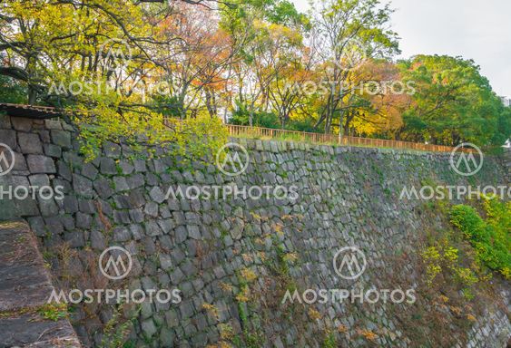 Stone wall texture background .