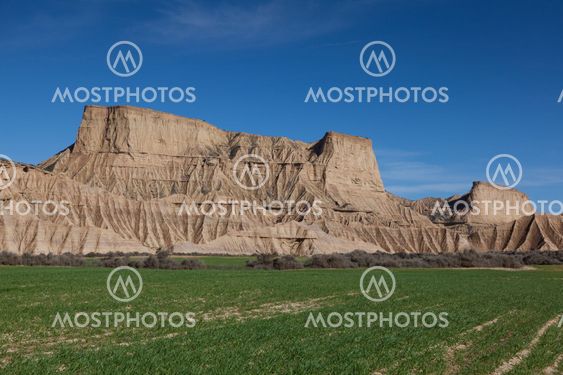 Landscape of Bardenas reales, Navarra, Spain