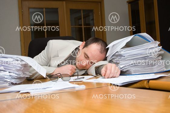 Businessman felt asleep