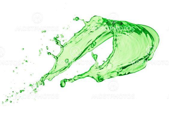 green liquid splash