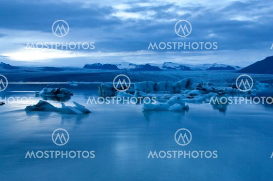 Beautiful glacier evening in Iceland