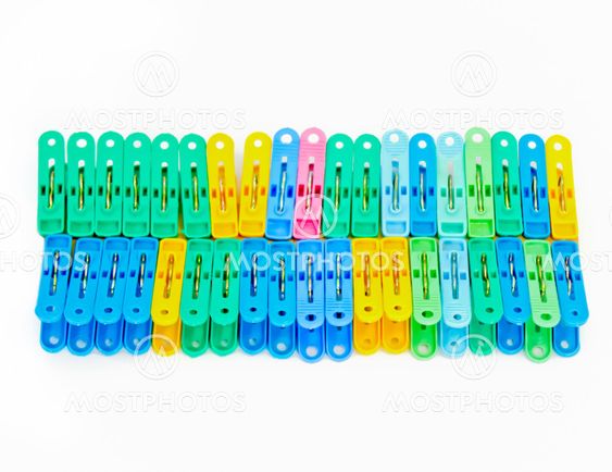 colour clothes-pegs