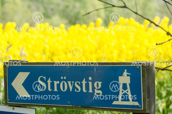 Skylt vid stigen till fågeltornet i Djurstad träsk på Öland