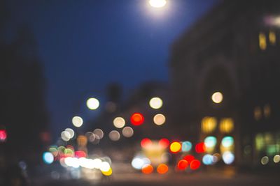 blurred city and people