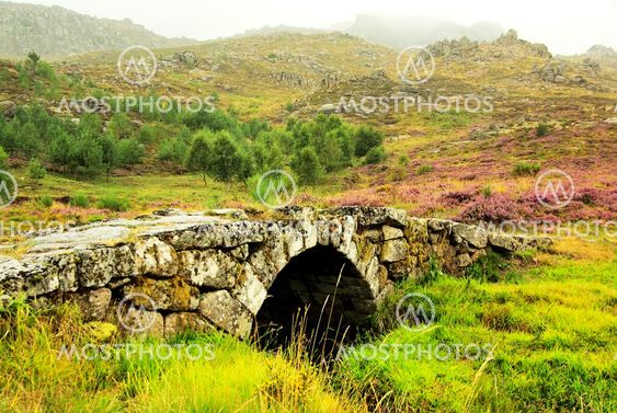 Old Roman bridge, Castro de Laboreiro, north of Portugal.