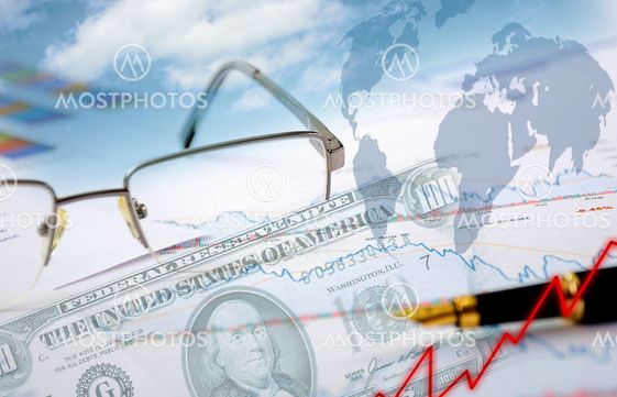 Financial and business charts and graphs