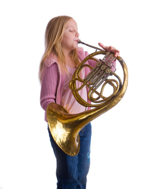 Girl Playing Horn