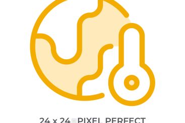 Global warming awareness duotone color ui icon