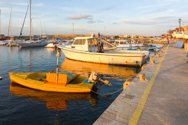 Sunset view of the port of Sozopol, Bulgaria