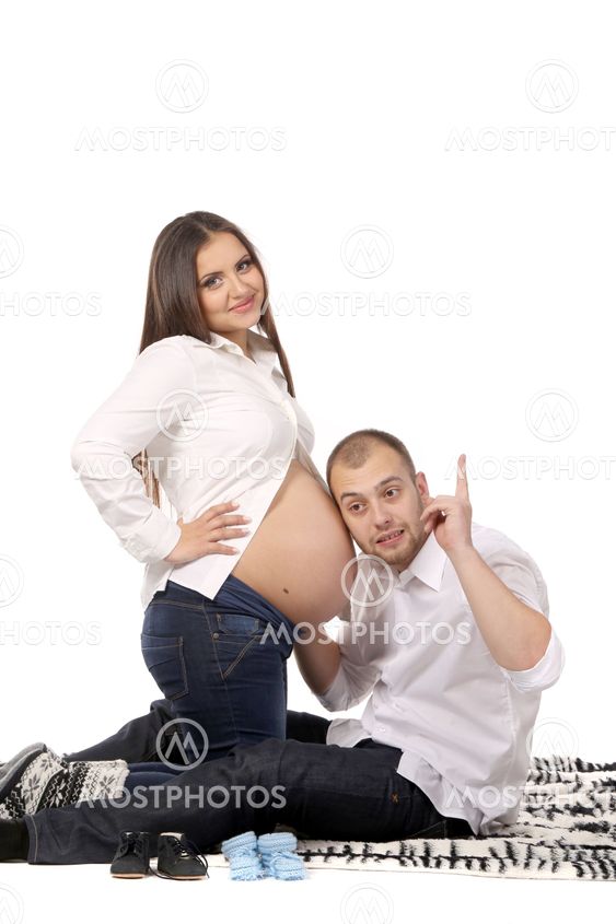 Young couple expecting baby.