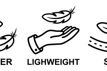 Lightweight feather on hand, light weight, soft, bird quill