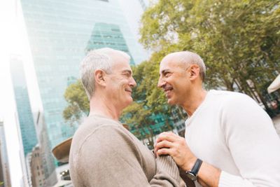 Gay Couple at Park in New York