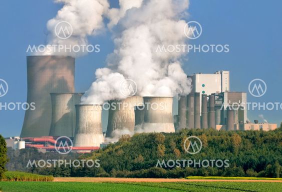 Large power plant on a sunny day