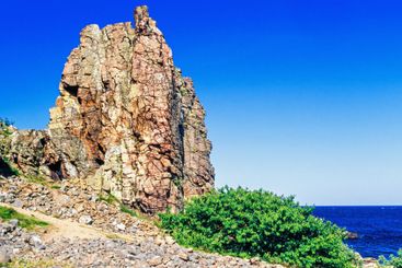 Rock formation by the sea