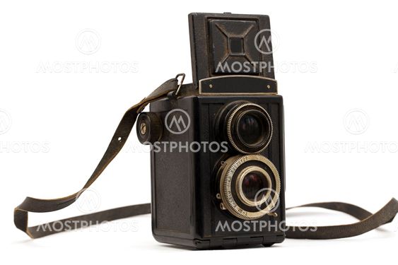 Old camera with a strap