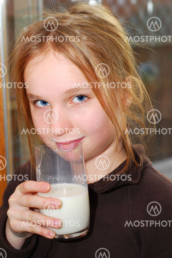 Girl and milk