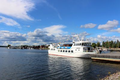 Turbåten Laponia vid Västra Kajen i Piteå