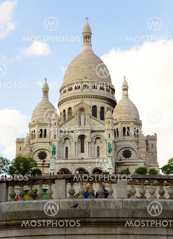 Basilica Sacre-Coeur on the Montmartre hill, Paris, France