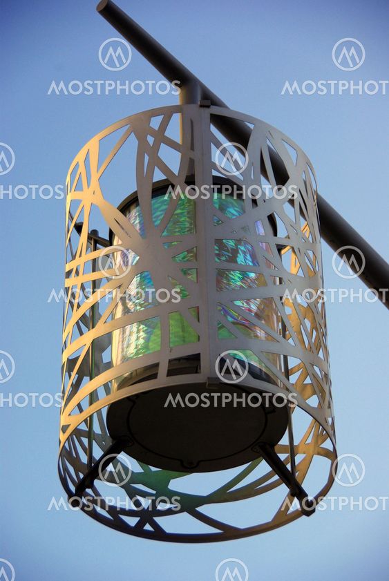 éclairage extérieur sur un lampadaire