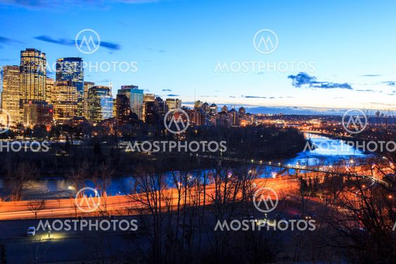 Calgary Panorama at night
