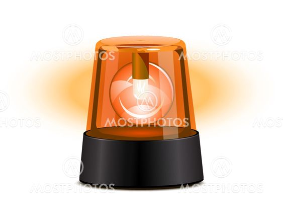 Orange flashing light