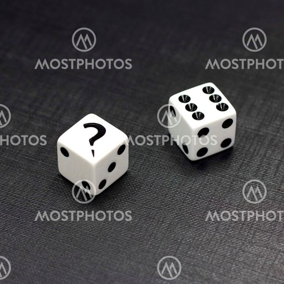 Dices on a black background