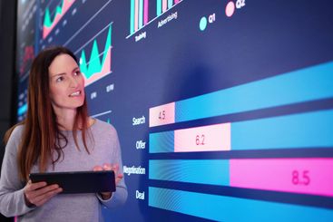 The Professional Woman Using Advanced AI Software