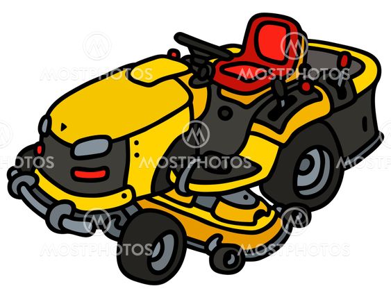 Yellow garden mower