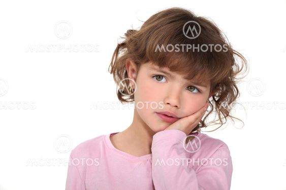 Young girl looking worried
