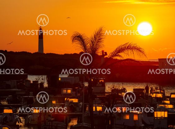 Small marina at sunrise. Port Carro, Marseille, France.
