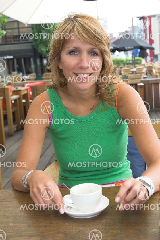 Enjoying a coffee
