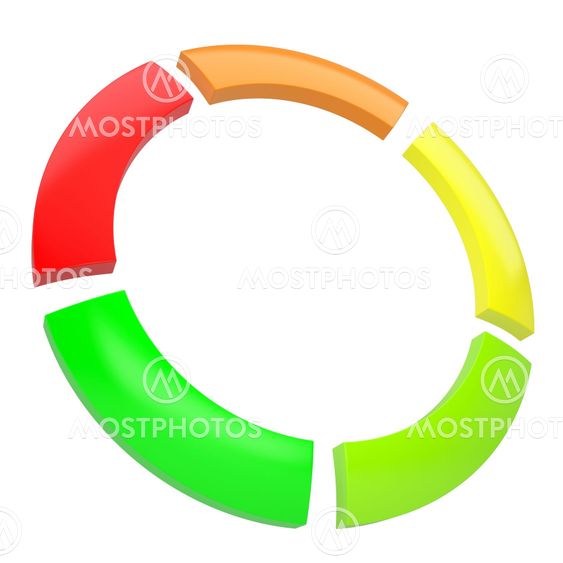 Multicolored abstract disk