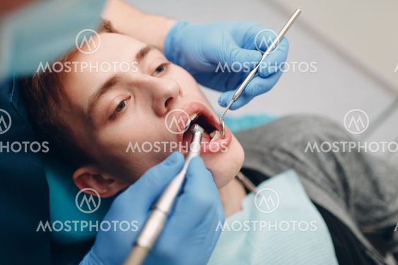Dentistry. Dental clinic. Doctor and patient. Teeth health.