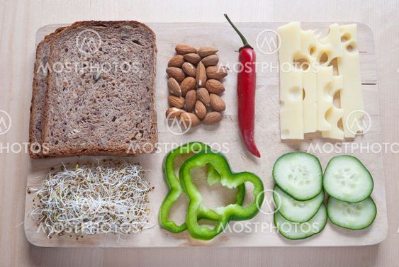 Raw food ingredinent on wooden cutting board