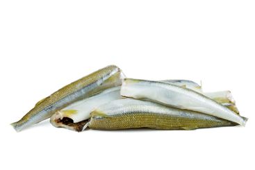 Ready to cook fresh raw european smelt fishes isolated...