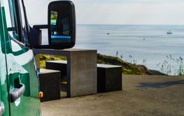 Rest stop area, Lofoten Norway