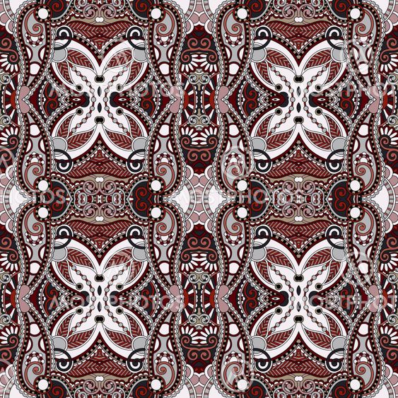 geometry vintage floral seamless pattern